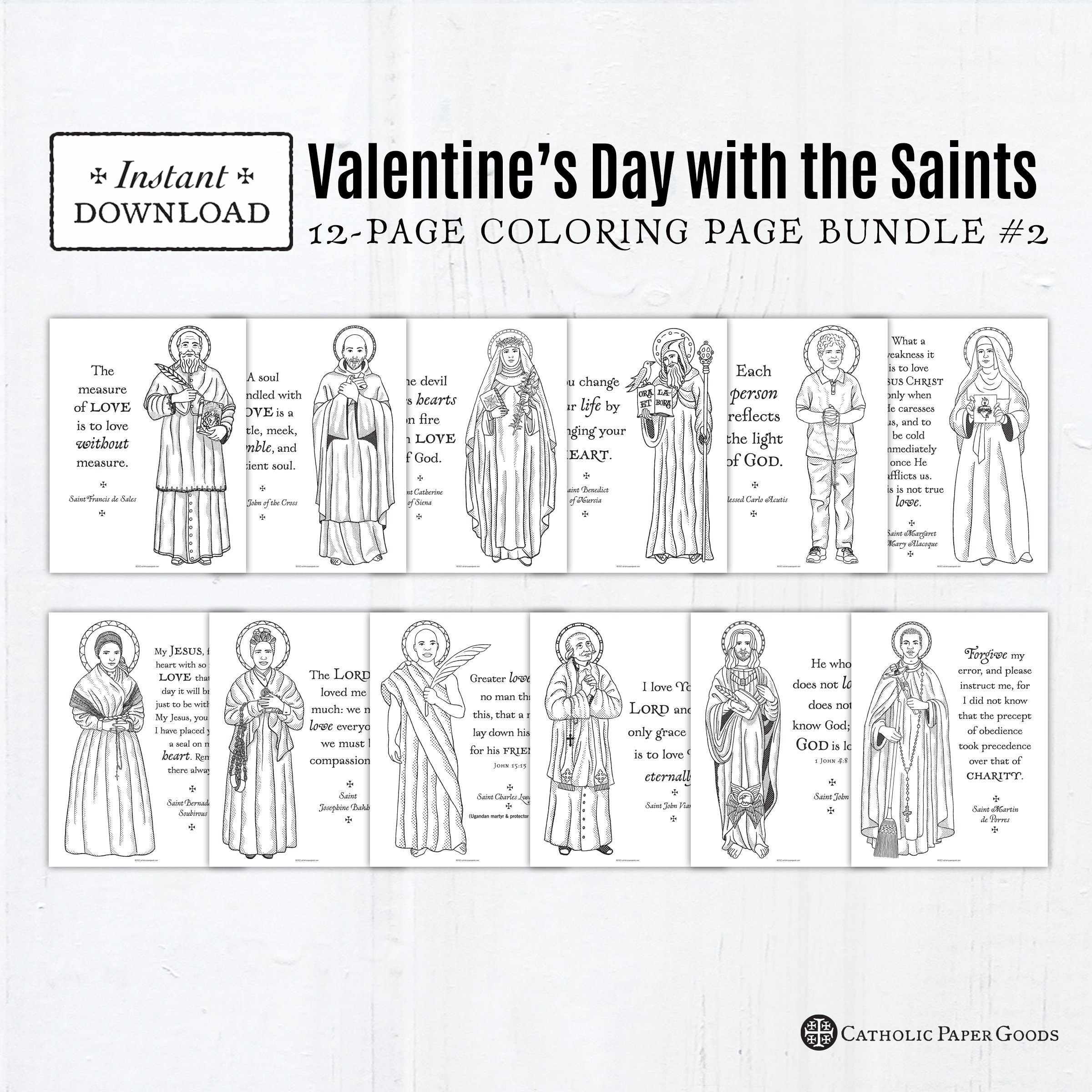St Valentine Coloring Page Printable