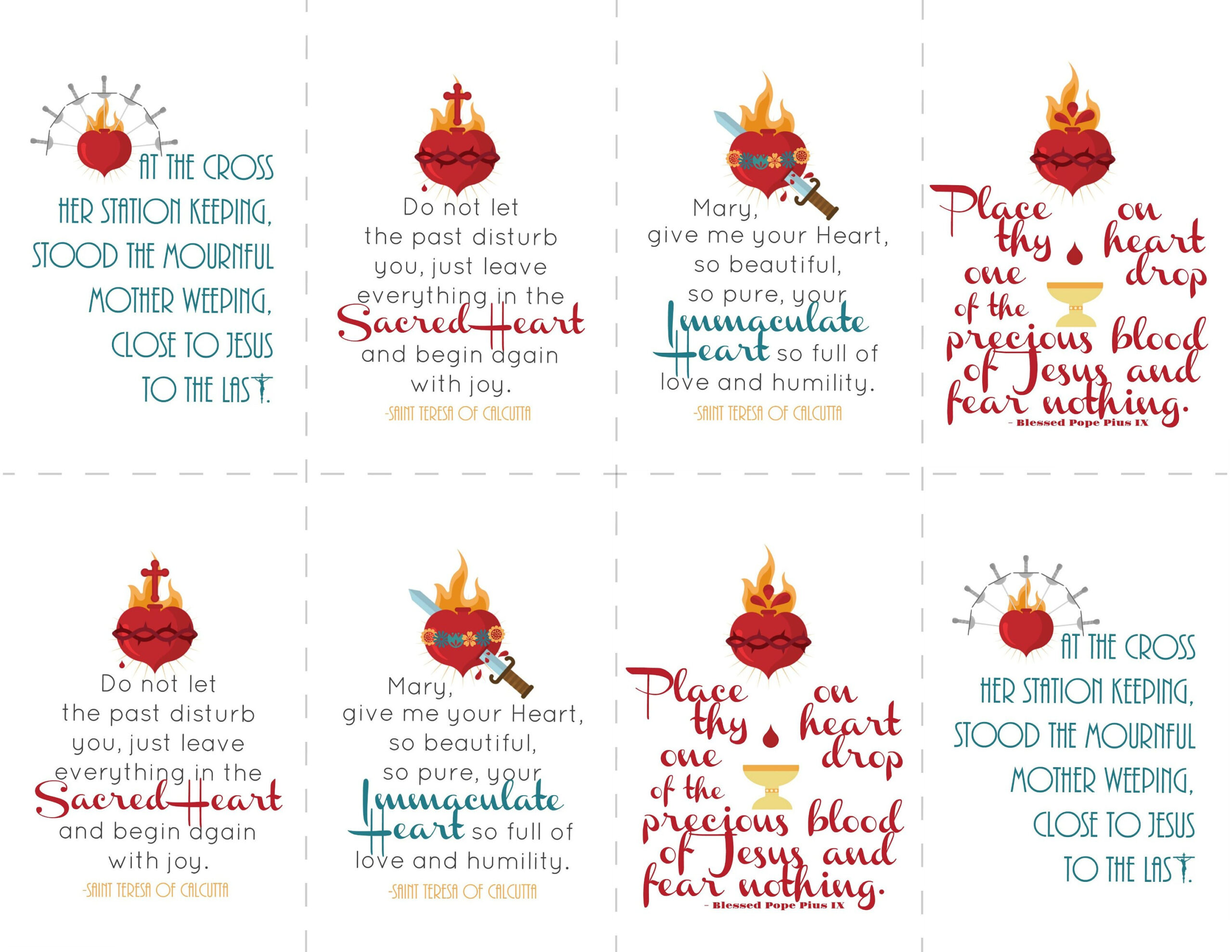 Catholic Saint Valentines Day Friend Cards Printable