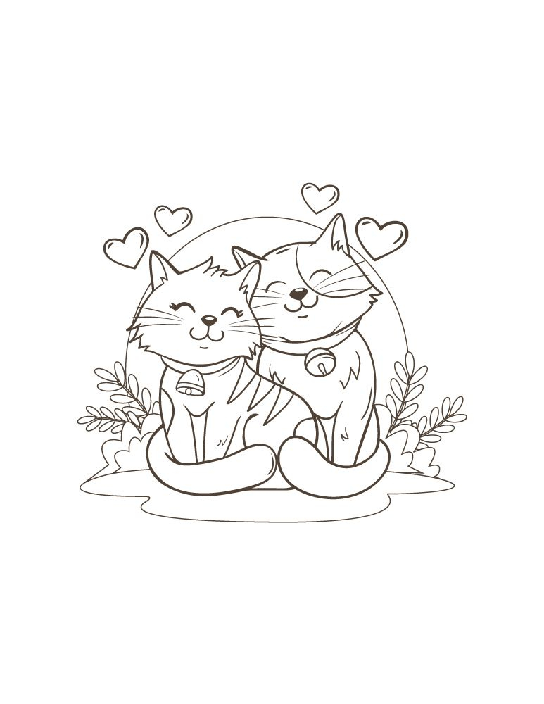 Cat Valentine Printables To Color