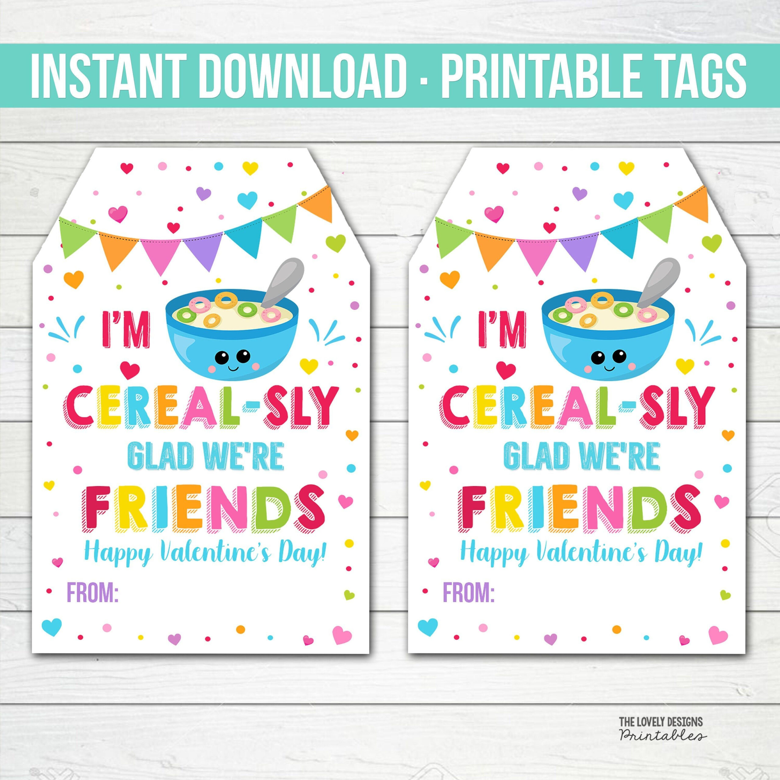 Cereal Valentines Printables Free