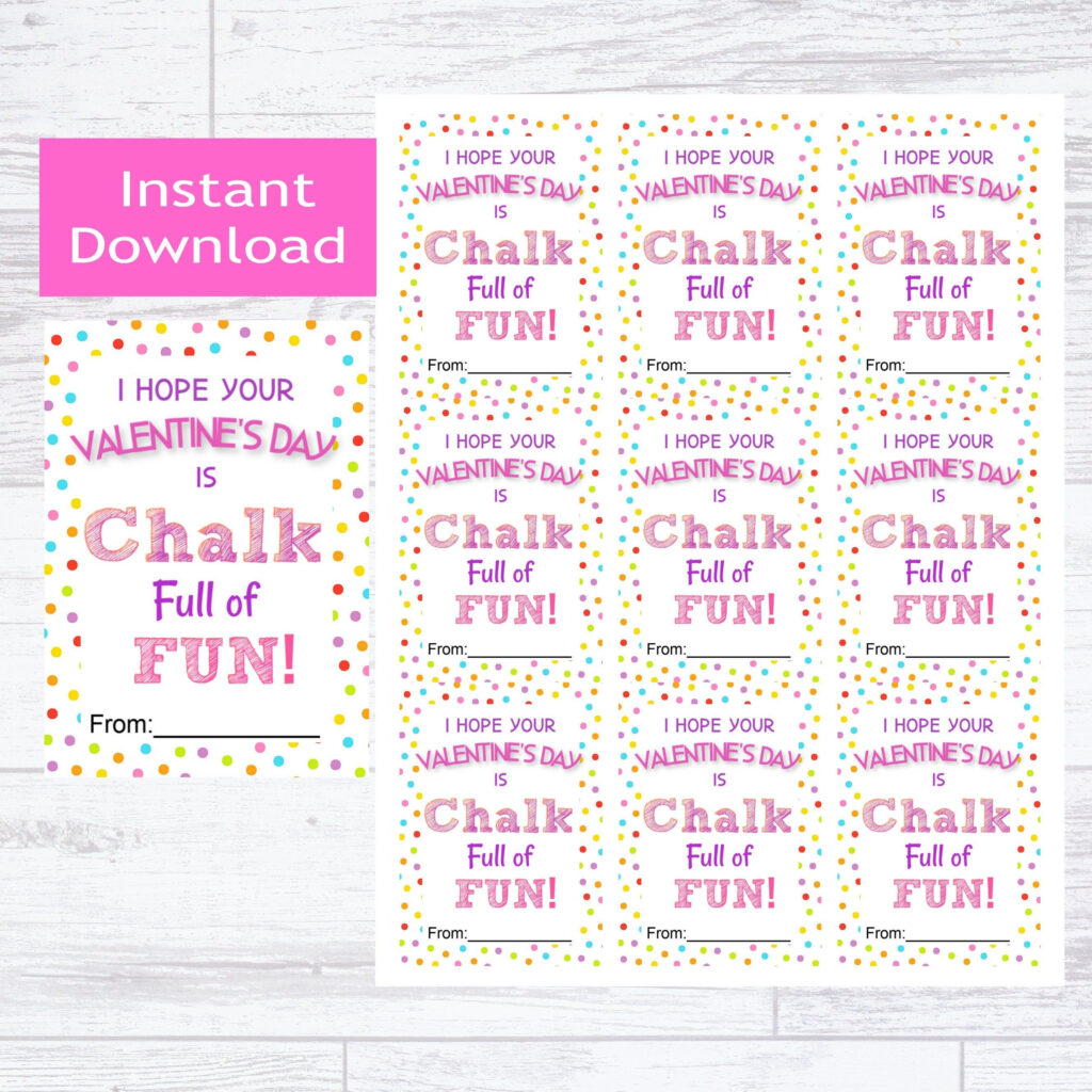 Chalk Valentines Printables Free
