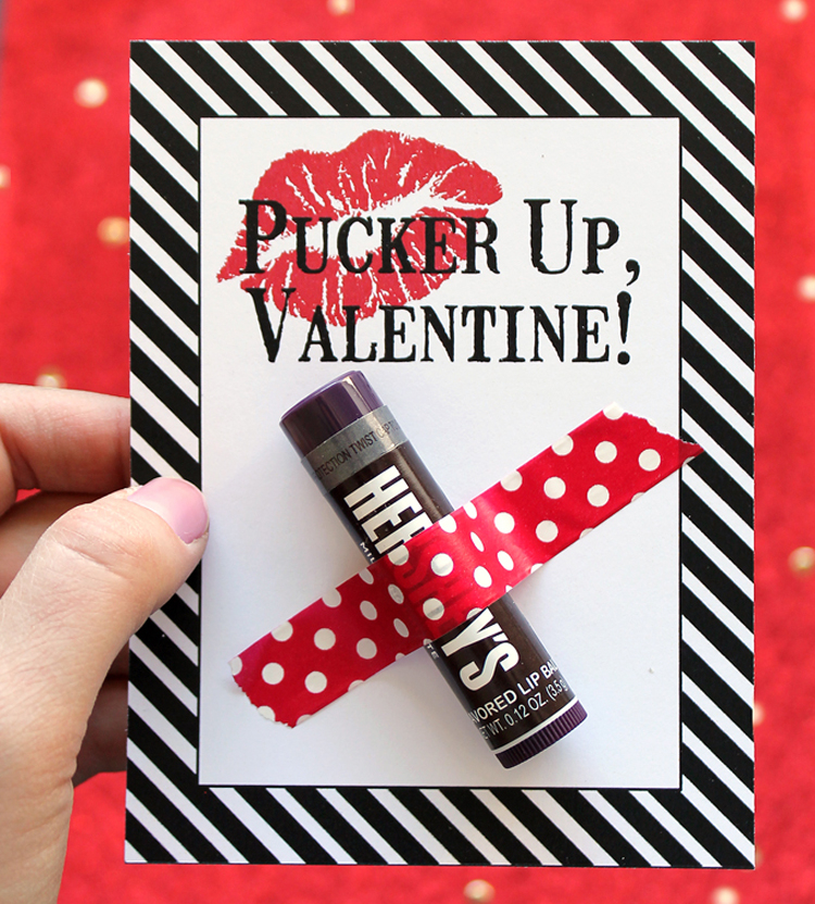 Chaptstick Free Printable For Valentine's Day