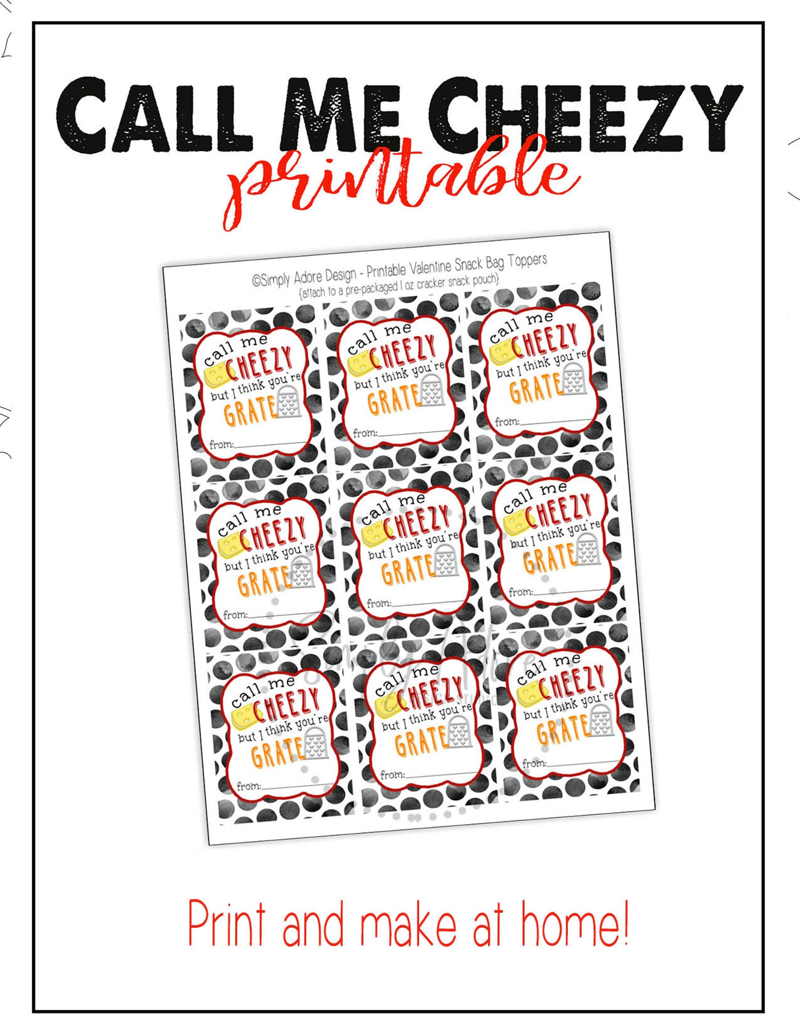 Cheez It Valentine Printable