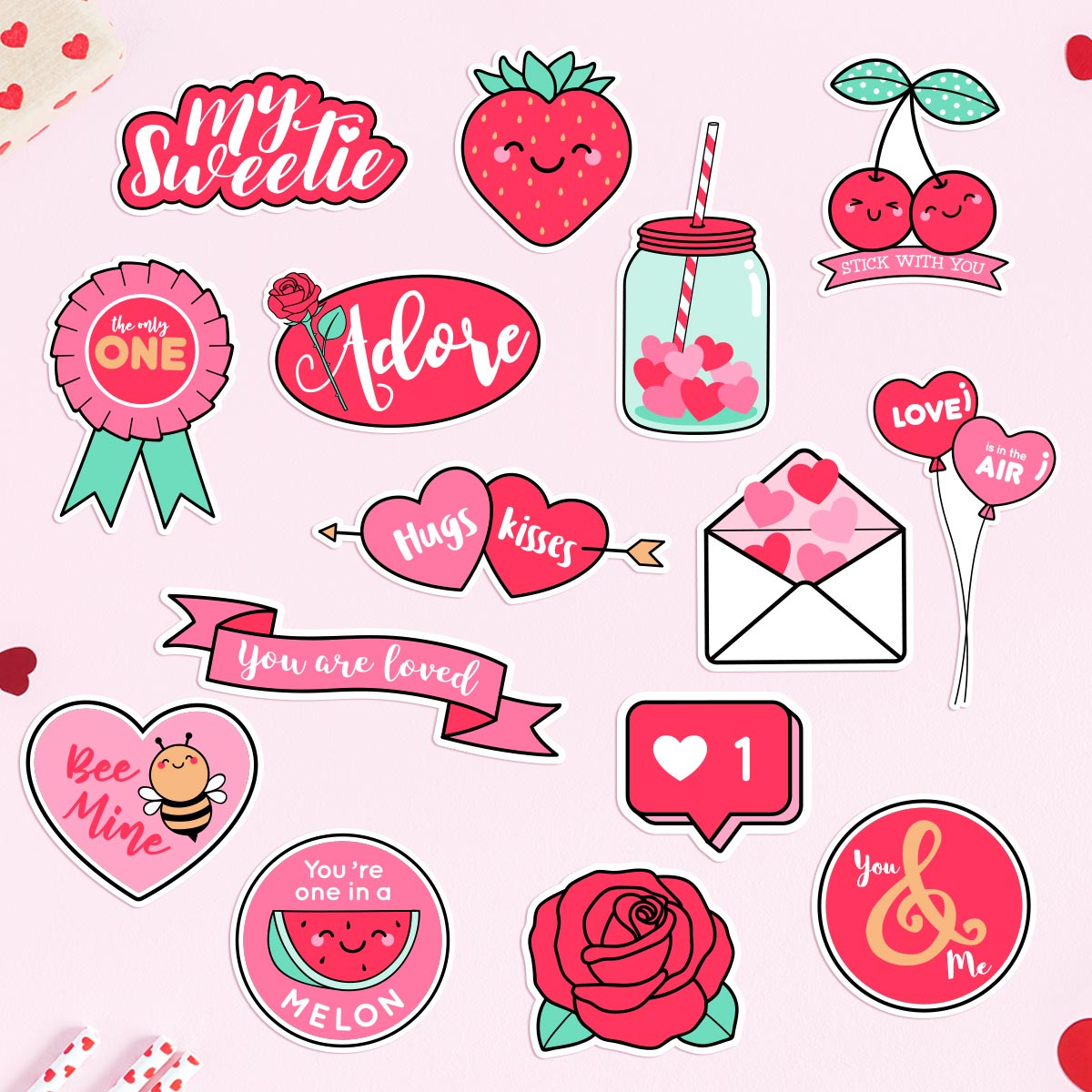 Valentine's Day Printable Stickers