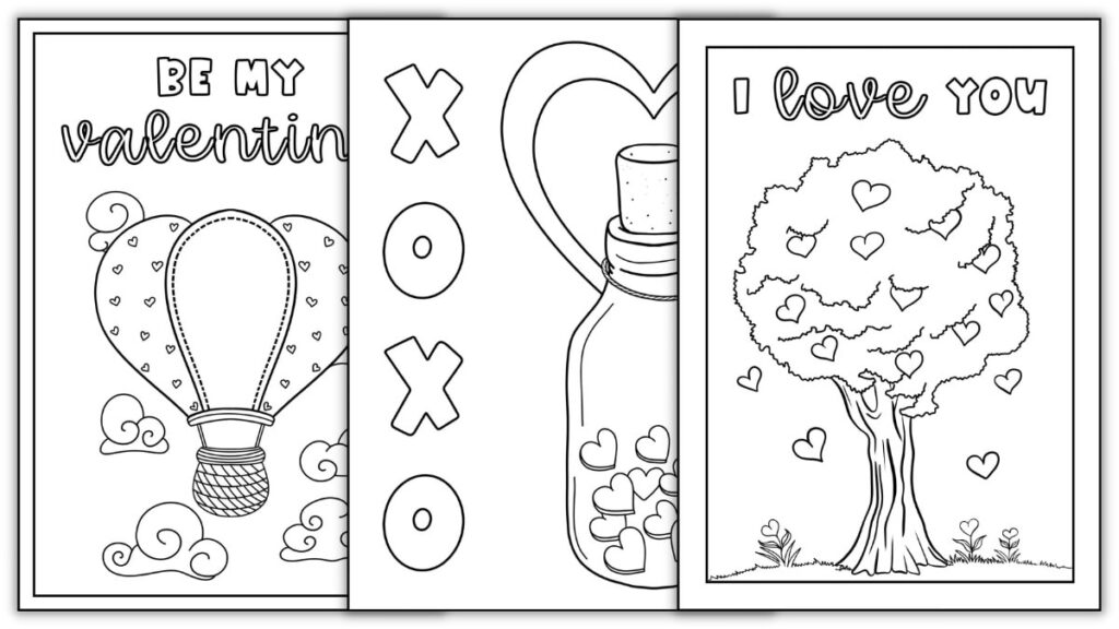 Color Your Own Valentine Printable