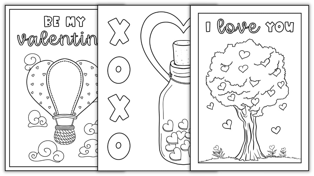 Color Your Own Valentine Printable