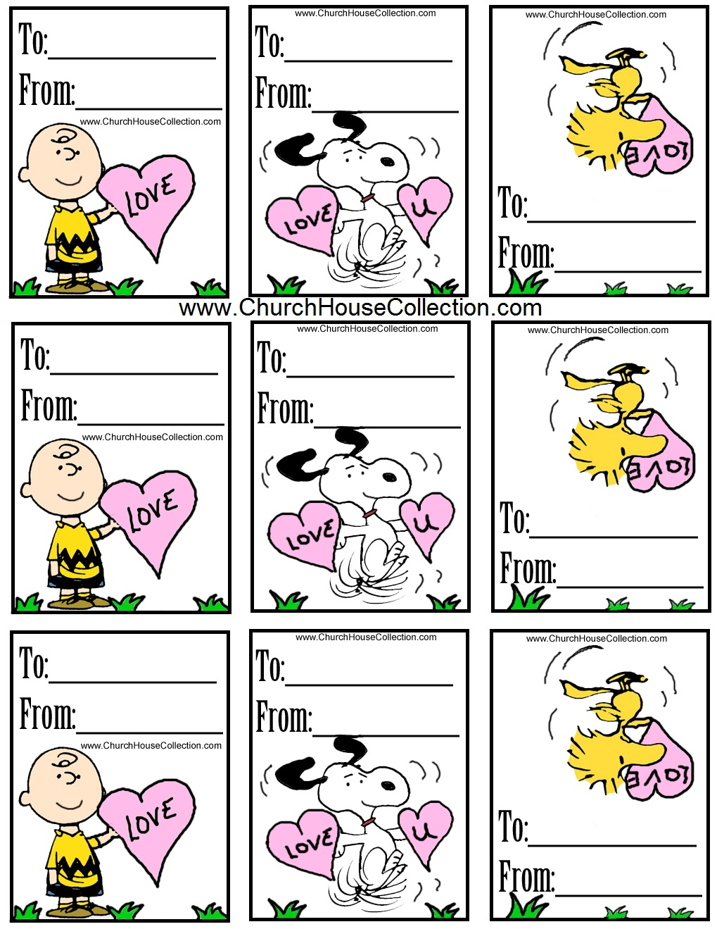 Charlie Brown Valentines Printable