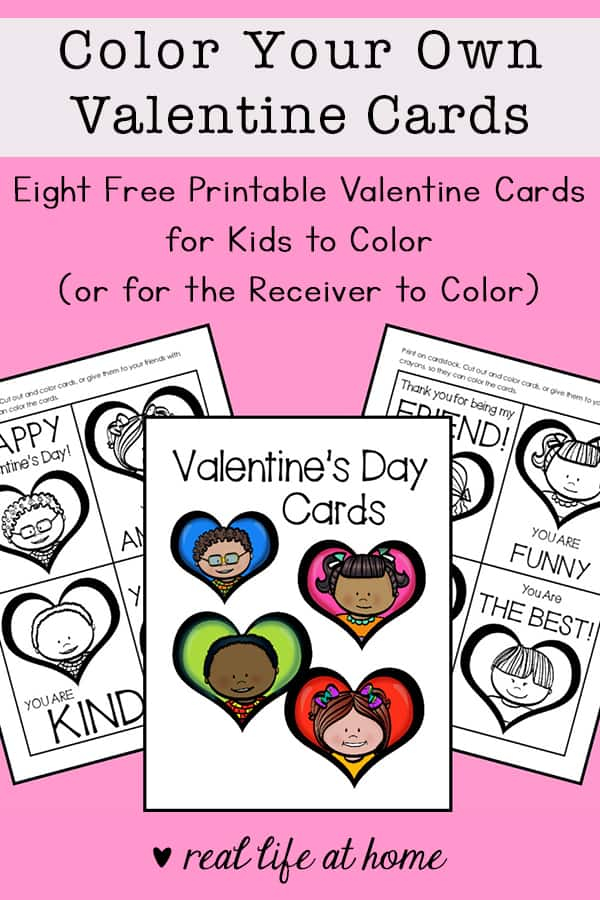 Color Your Own Valentine Printable
