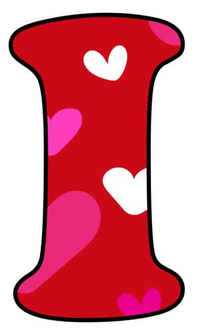 Colorful Printable Valentine Alphabet Letters