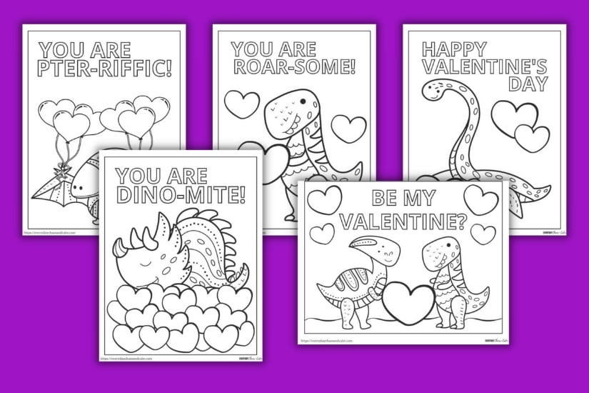 Valentine's Day Card Printable Coloring Pages