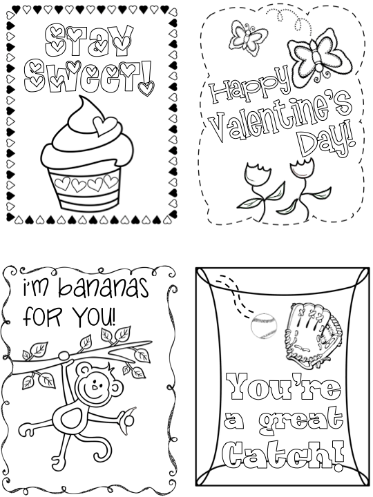 Free Printable Valentines Black And White