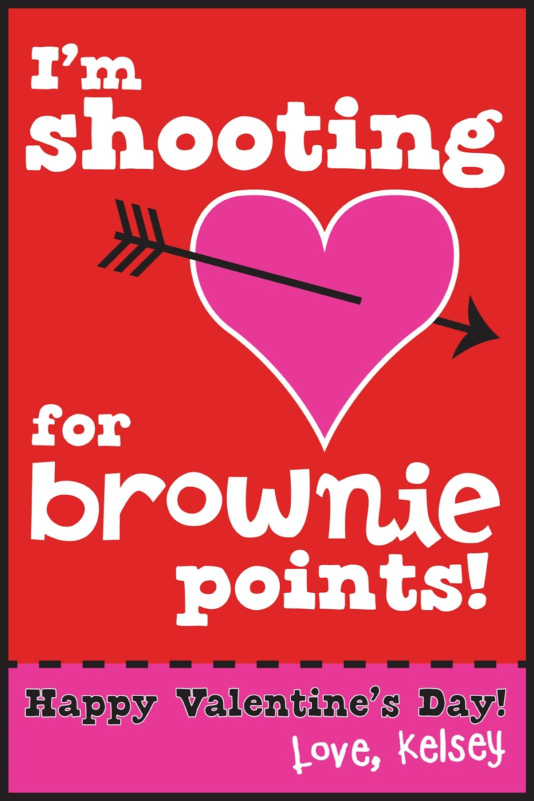 Brownie Points Valentine Printable Free