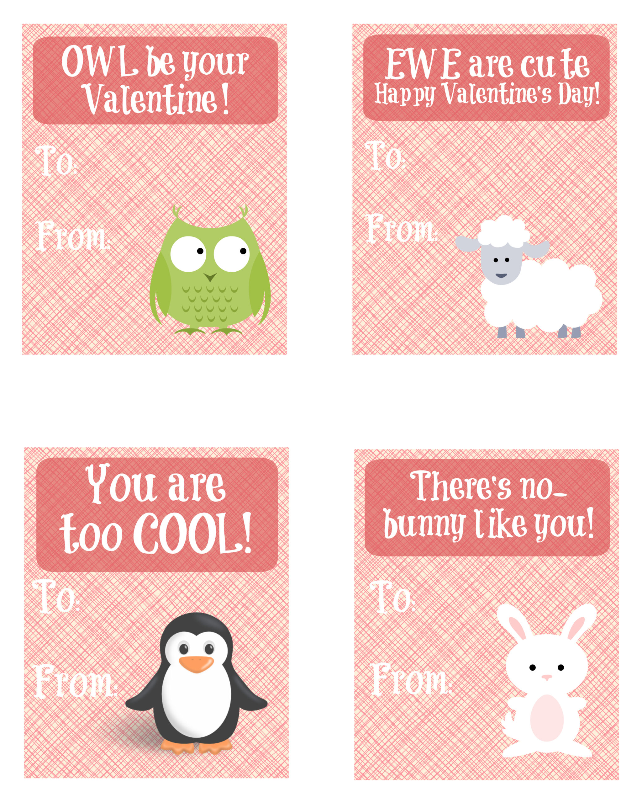 Animal Kid Valentine Printables