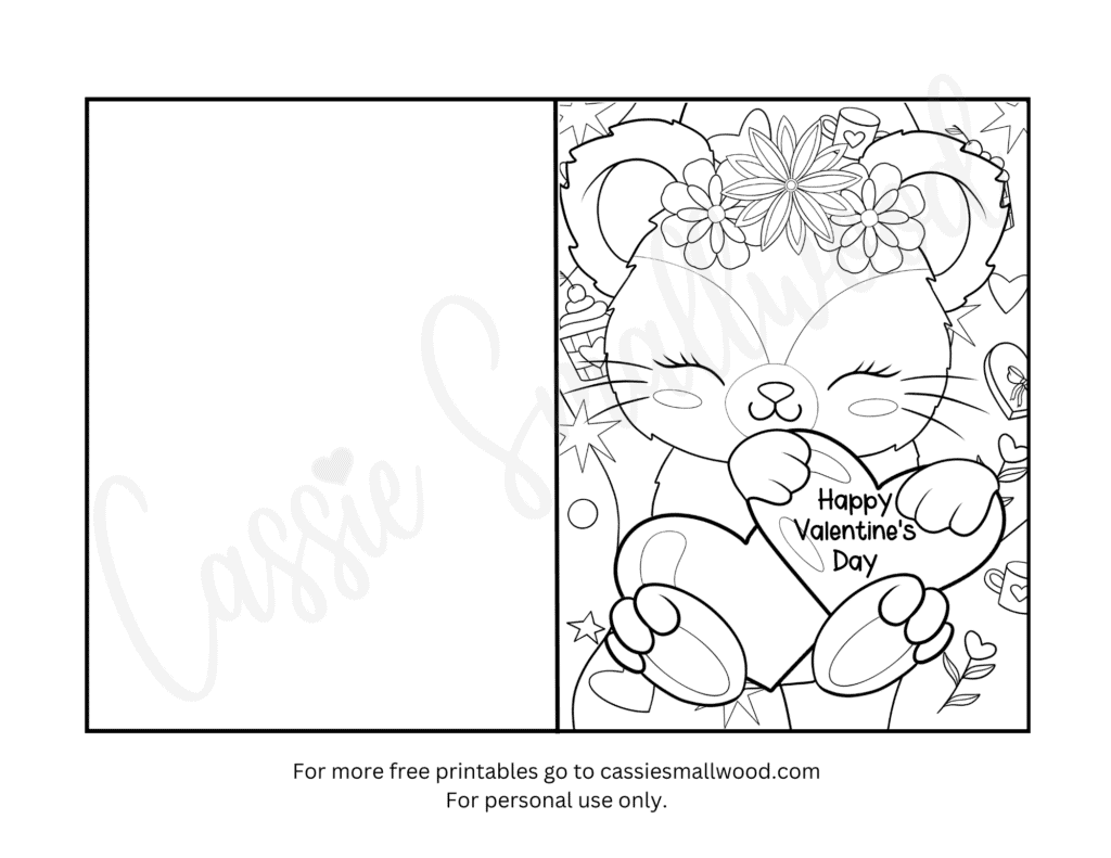 Color Your Own Valentine Printable