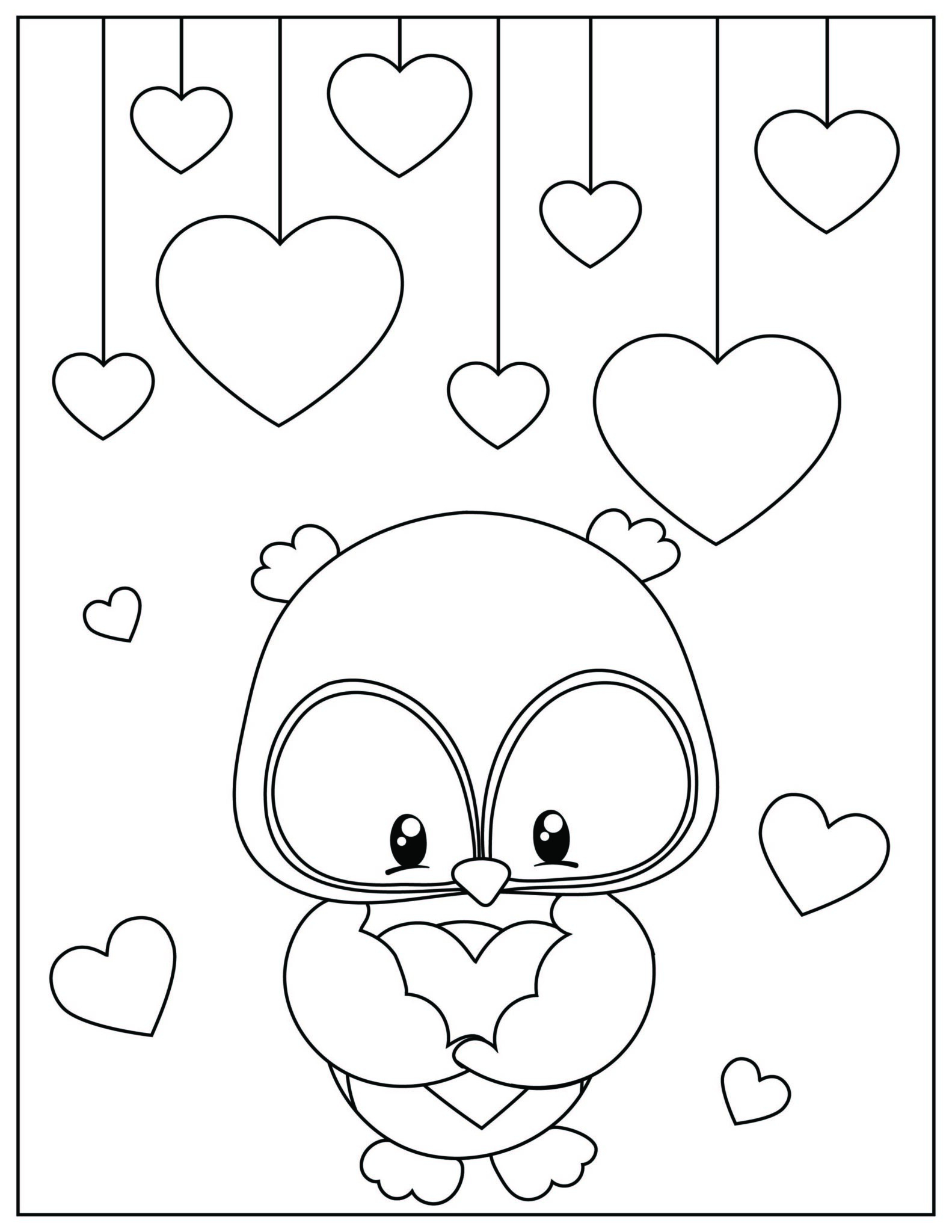 Printable Valentine Colouring Sheets