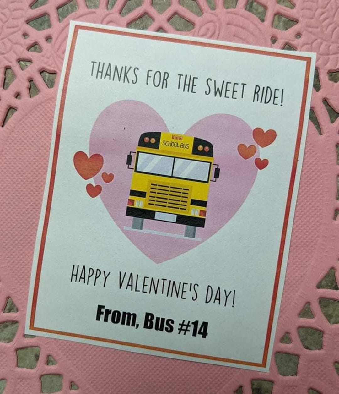 Bus Driver Valentine Free Printable