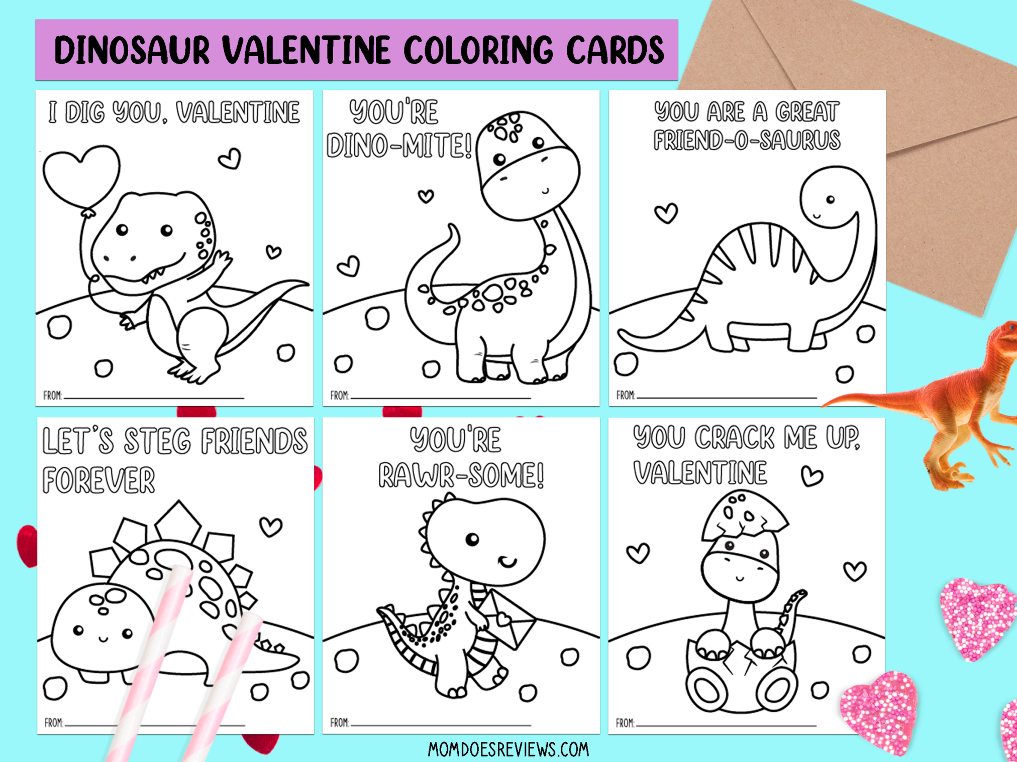 Free Printable Dino Valentines