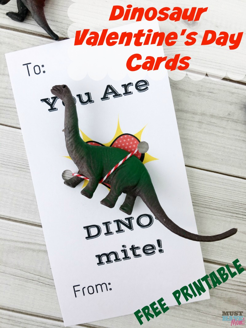 Free Printable Dinosaur Valentines