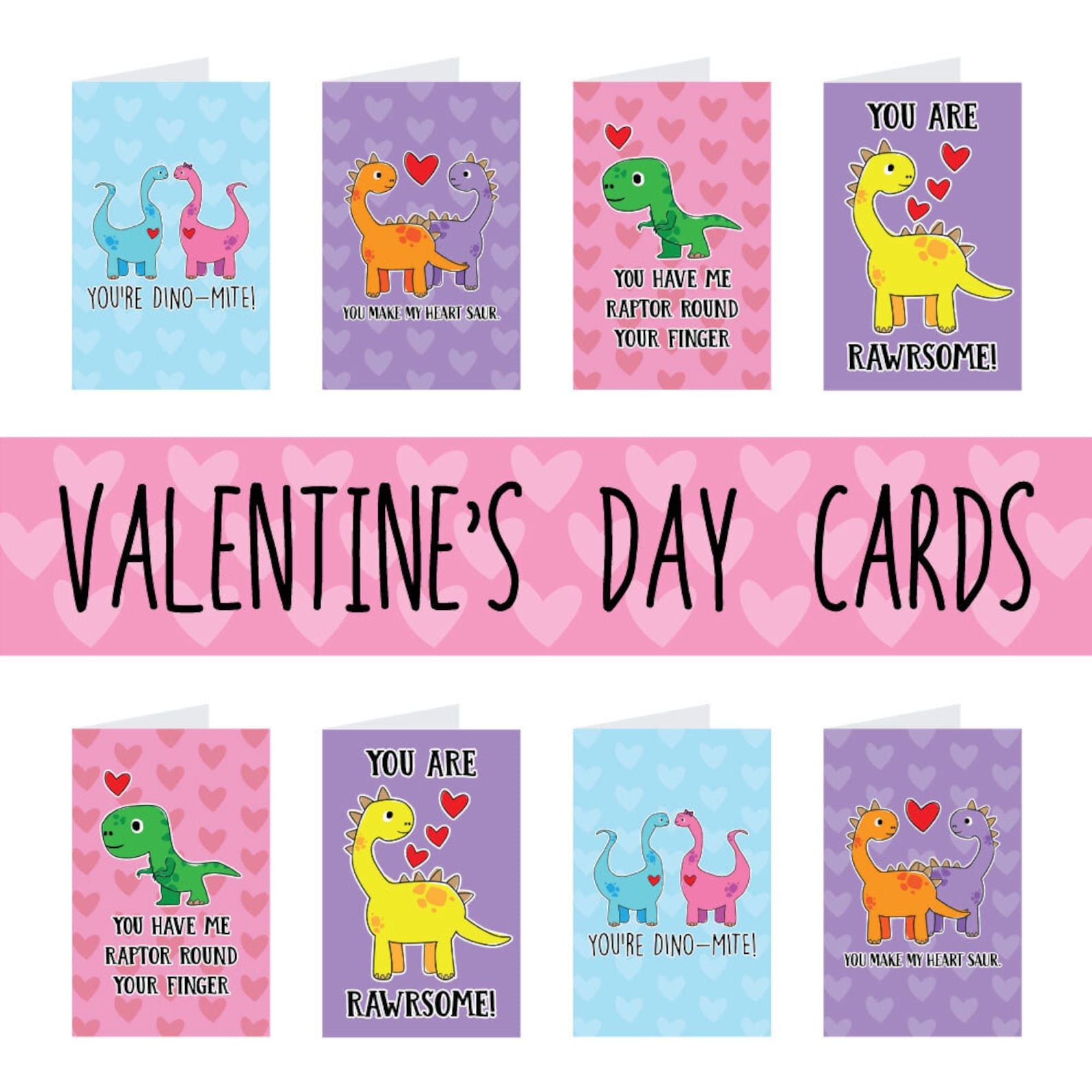 Free Printable Dinosaur Valentines