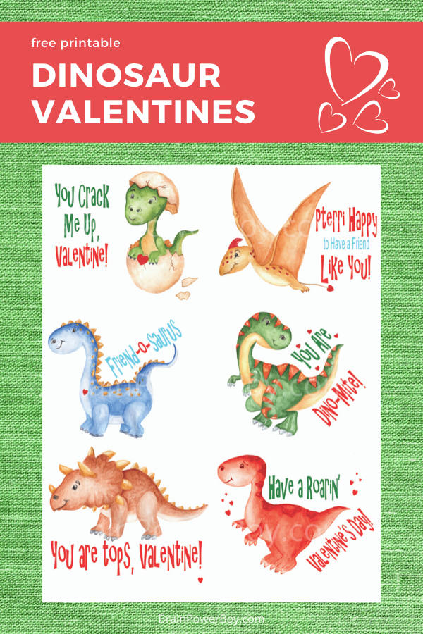 Free Printable Dino Valentines