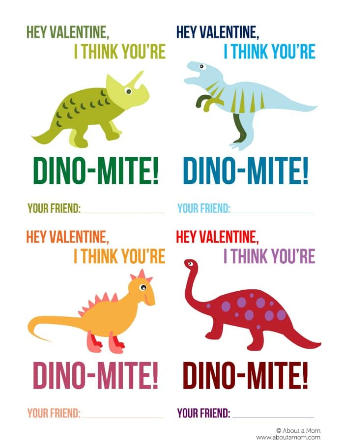 Free Printable Dino Valentines