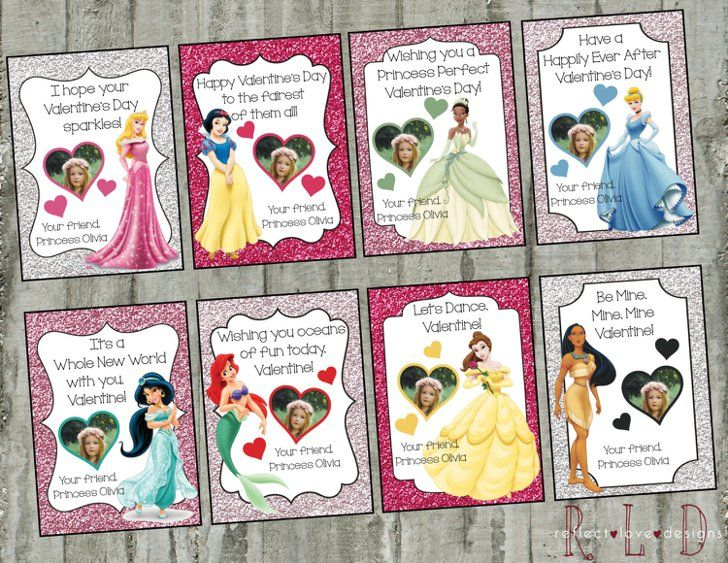 Free Printable Disney Princess Valentine Cards