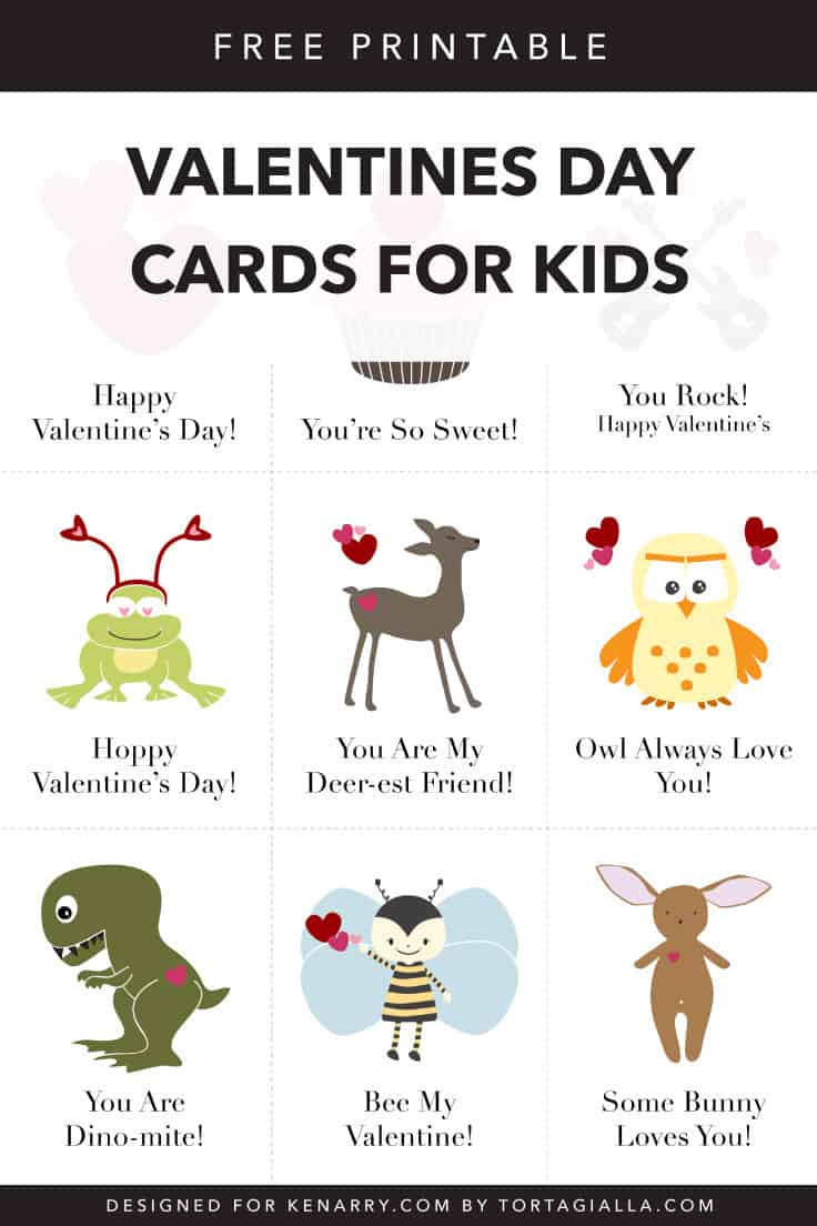 Free Printable Childrens Valentines Day Cards