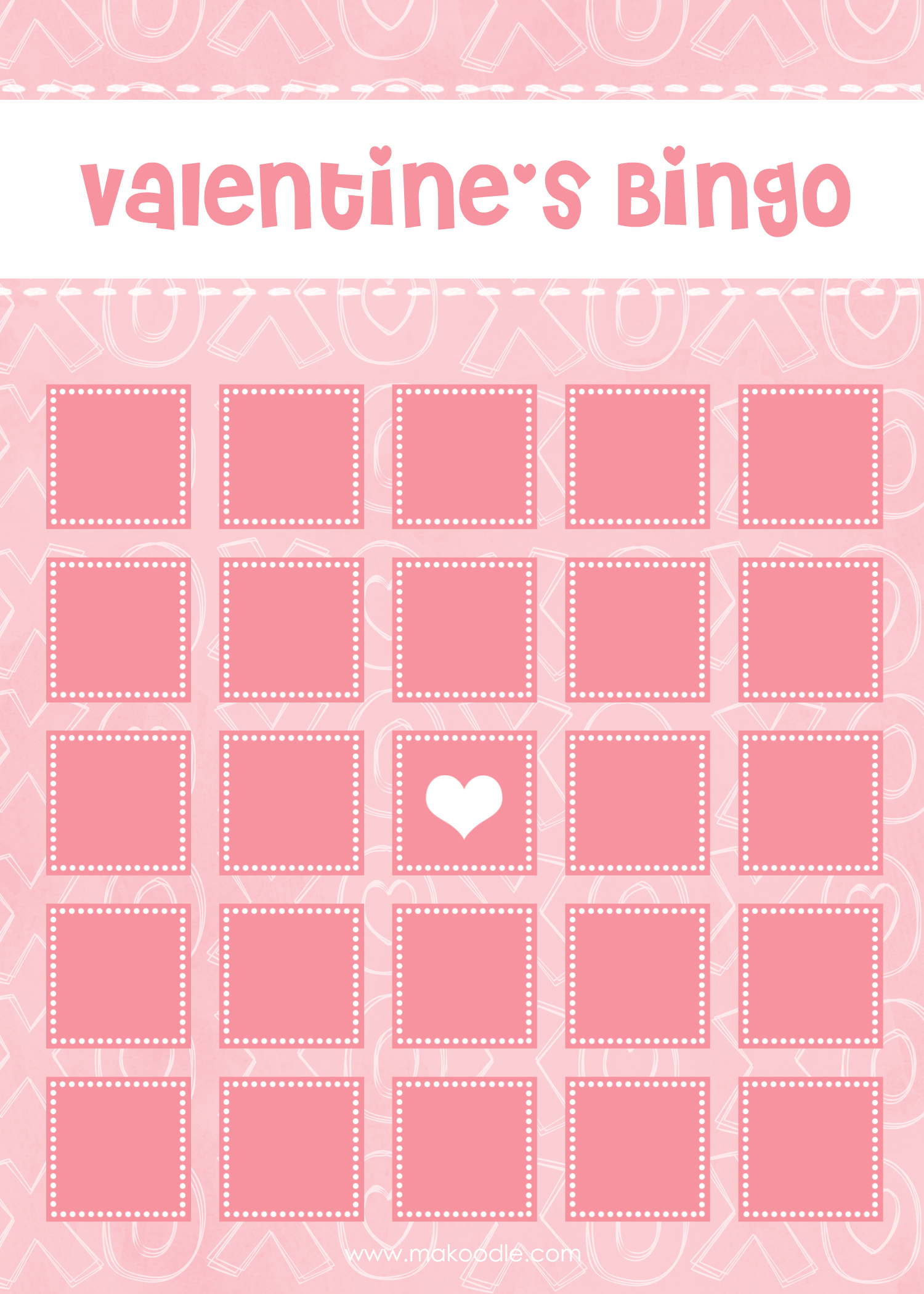 Blank Valentine Bingo Printable