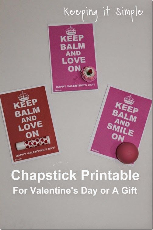 Chaptstick Free Printable For Valentine's Day