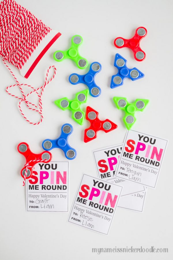 Fidget Spinner Valentine Printable