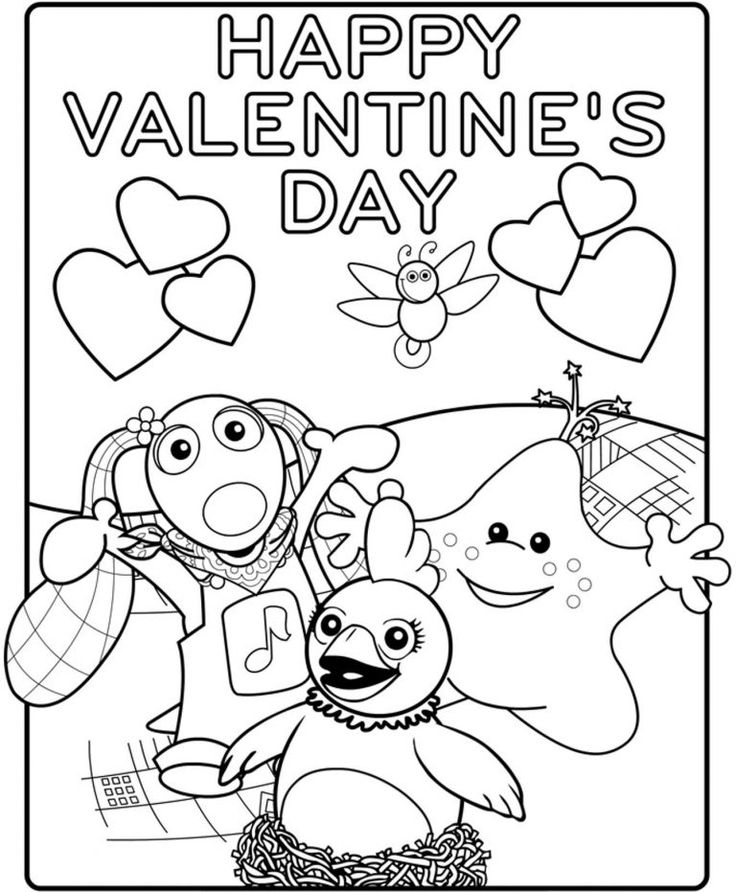 Coloring Page Printable Valentine's Day Cards To Color