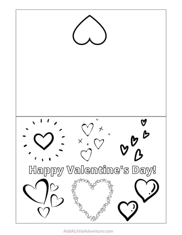 Foldable Valentines Card Printable