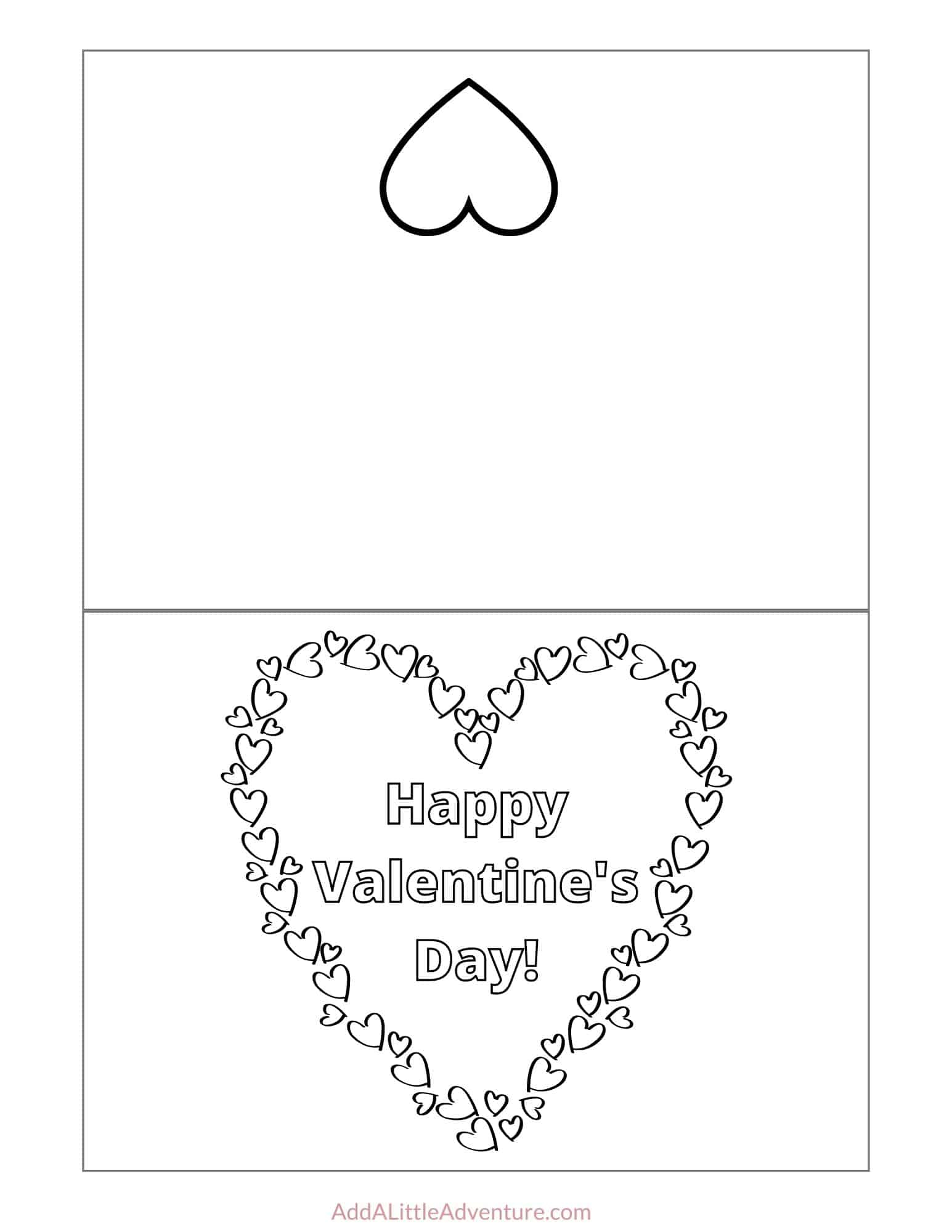 Foldable Valentines Card Printable