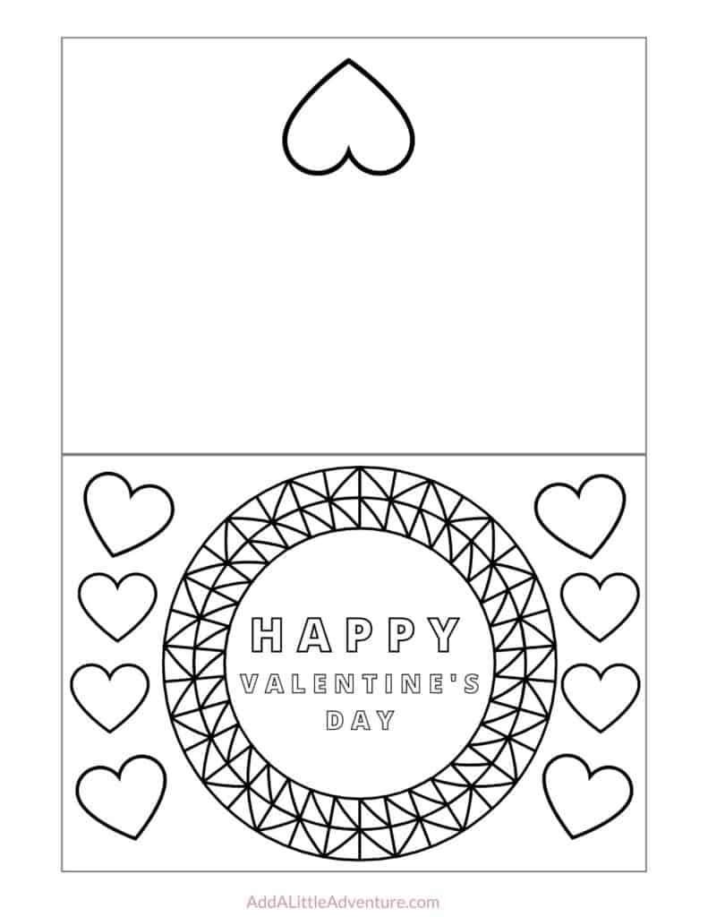Printable Folding Valentine Cards