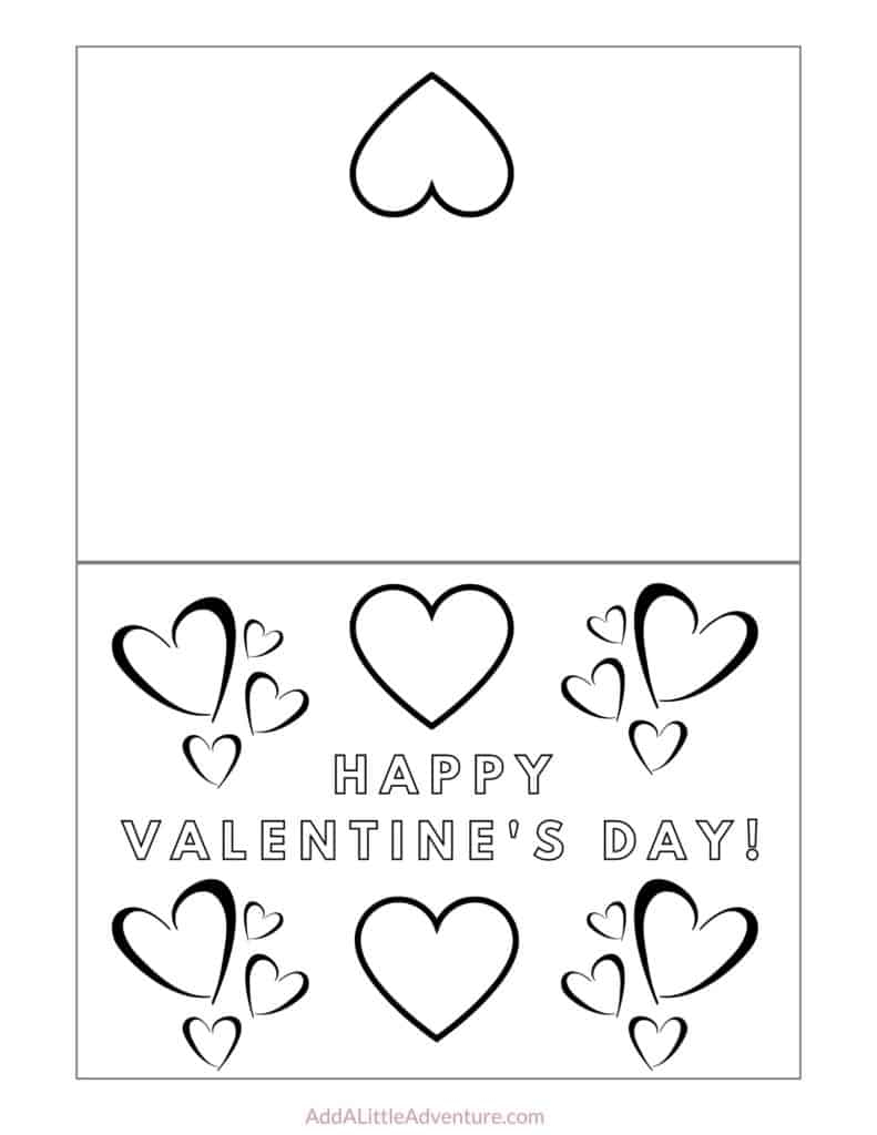 Valentine's Day Card Printable Template