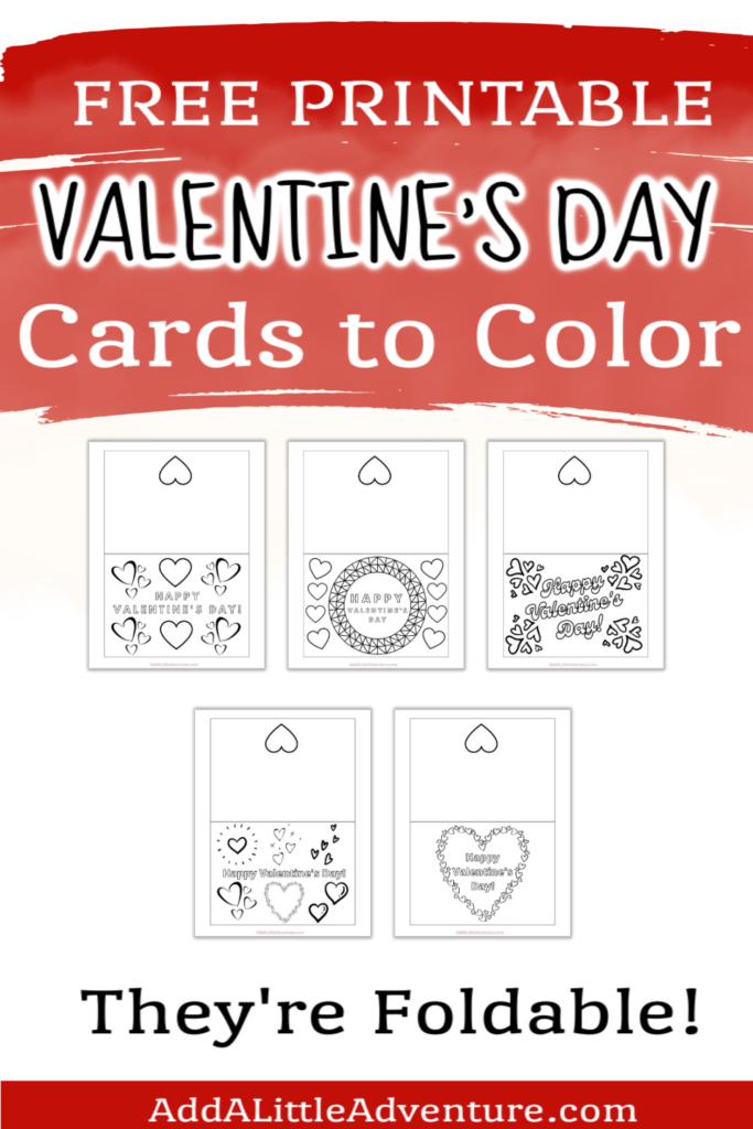 Foldable Printable Valentines Day Cards