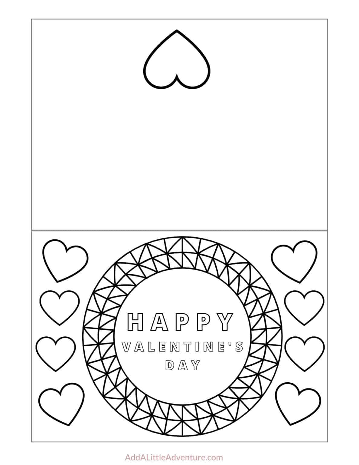 Foldable Printable Valentines Day Card