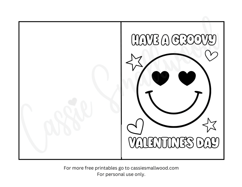Foldable Printable Valentines Day Card
