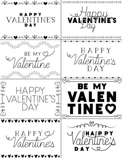 Free Printable Valentines Black And White