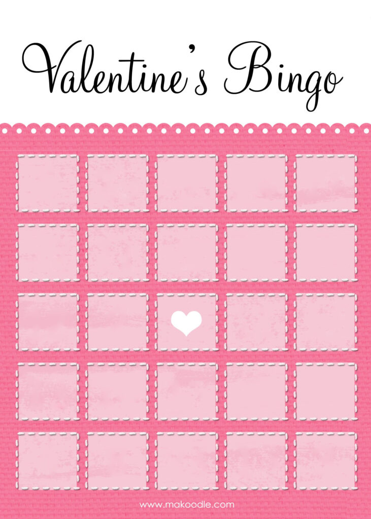 Blank Valentine Bingo Printable