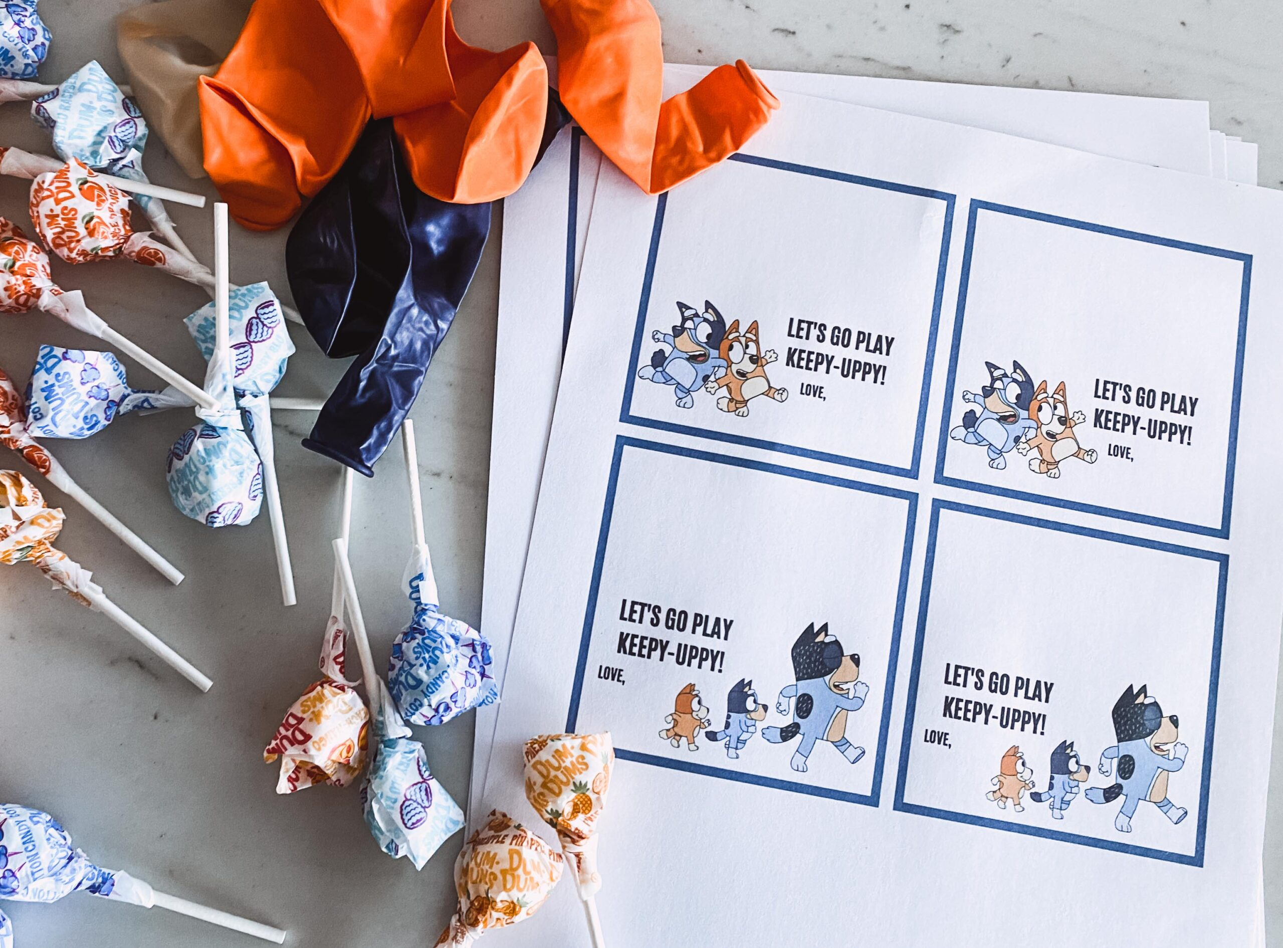Free Printable Bluey Valentines Cards