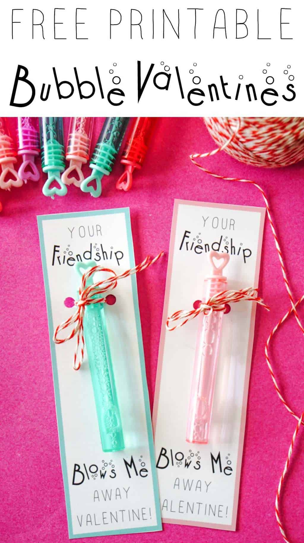Bubble Valentine Free Printable