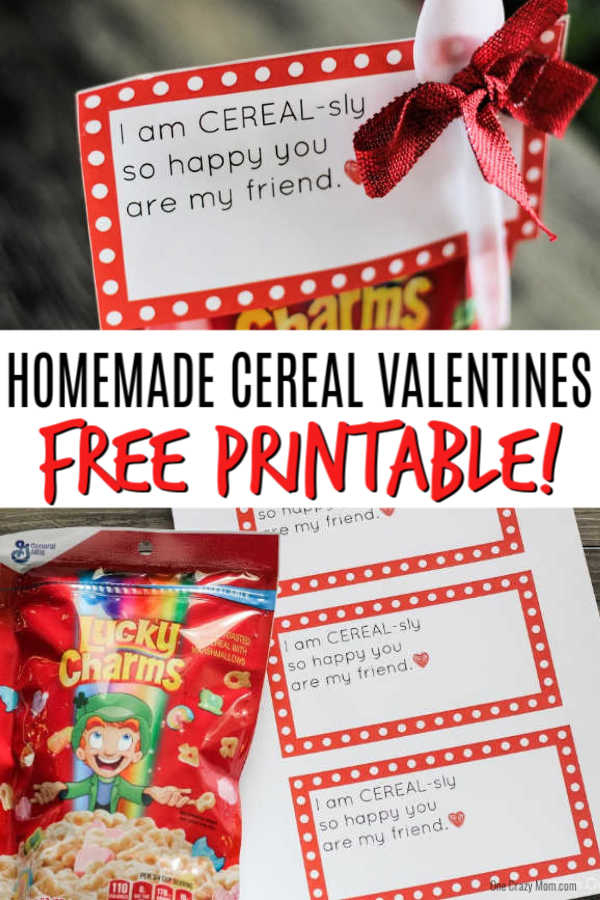 Cereal Valentine Printable Free