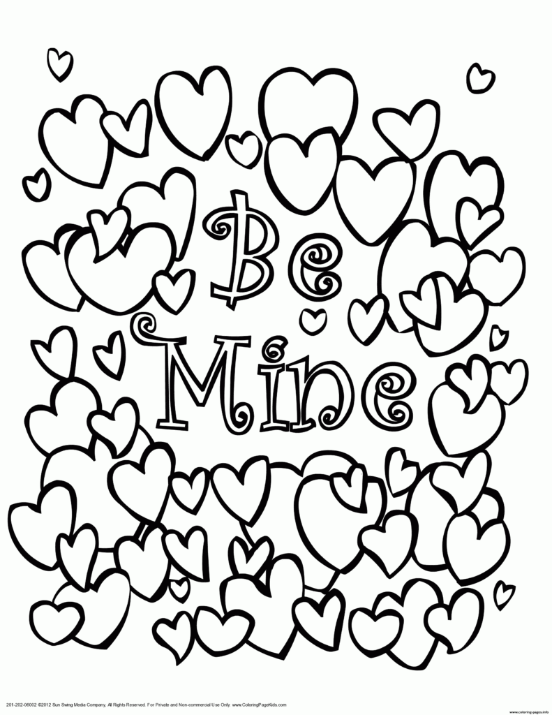 Free Printable Coloring Pages Valentine Heart
