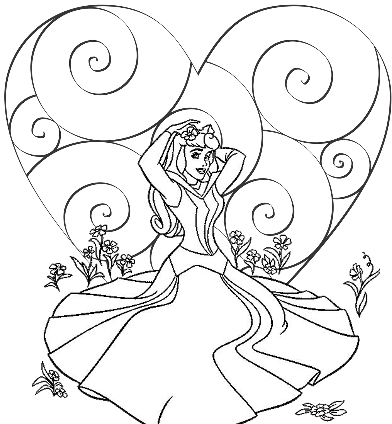 Disney Valentine Coloring Pages Free Printable