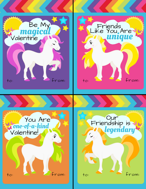 Free Printable Unicorn Valentines