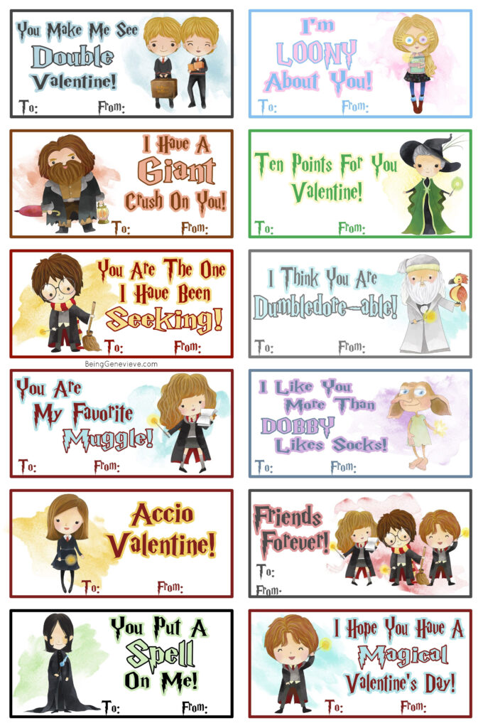 Harry Potter Valentine Free Printable