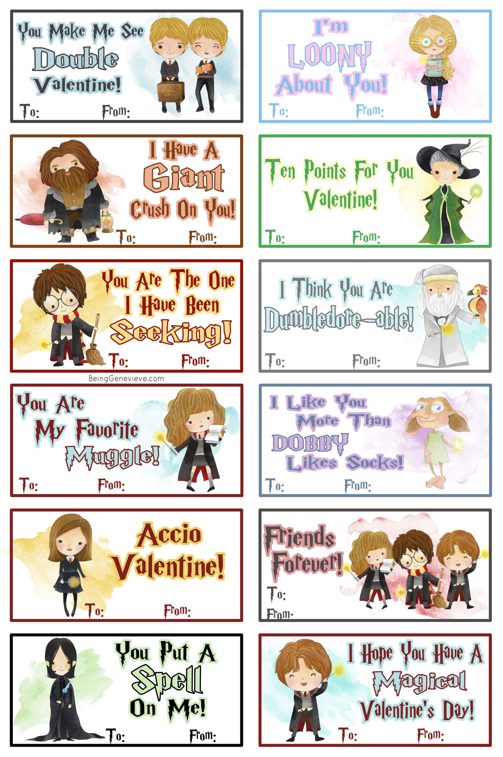 Harry Potter Valentine Free Printable