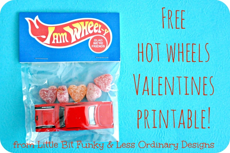 Hot Wheels Valentine Printable