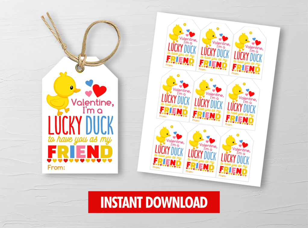 Lucky Duck Valentine Printable Free